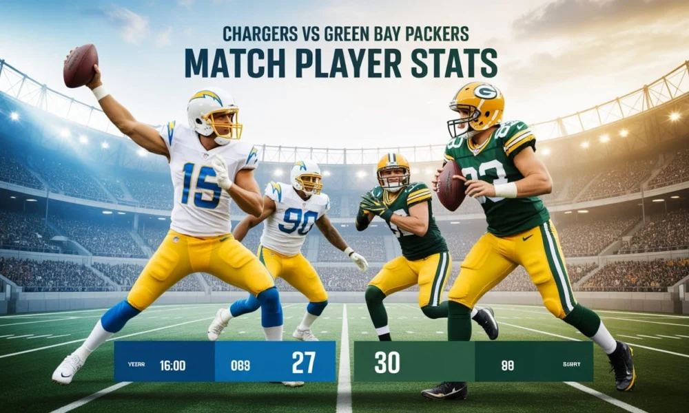Chargers vs Green Bay Packers Match Player Stats