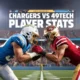 Los Angeles Chargers vs 49ers Match Player Stats