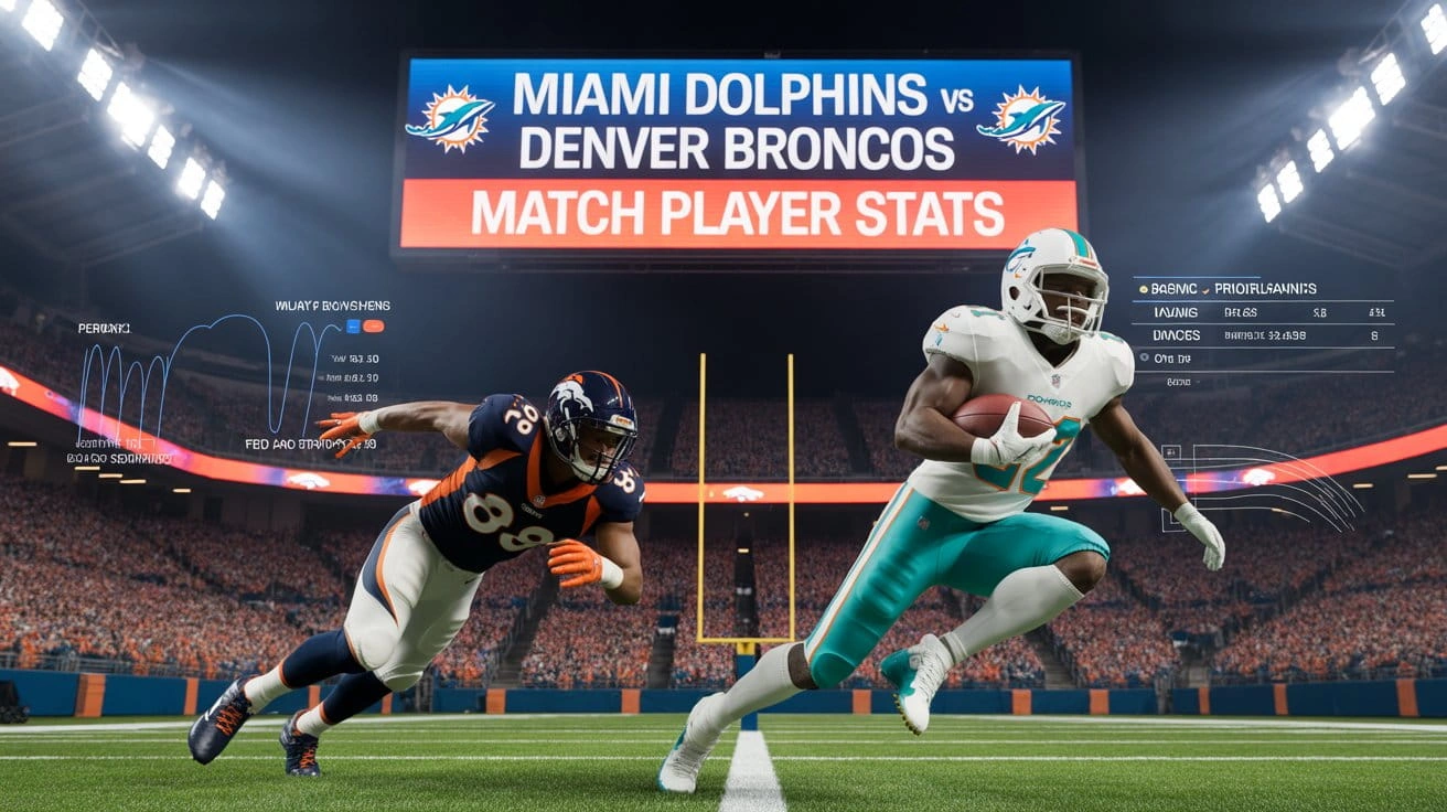 Miami Dolphins vs Denver Broncos Match Player Stats