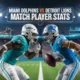 Miami Dolphins vs Detroit Lions Match Player Stats