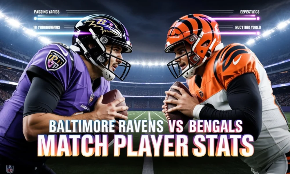 Baltimore Ravens vs Bengals Match Player Stats