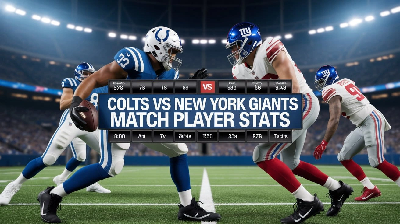Colts vs New York Giants Match Player Stats