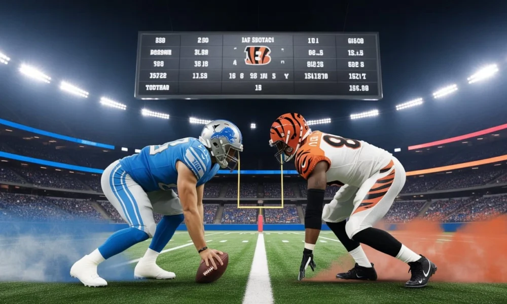 Detroit Lions vs Bengals Match Player Stats