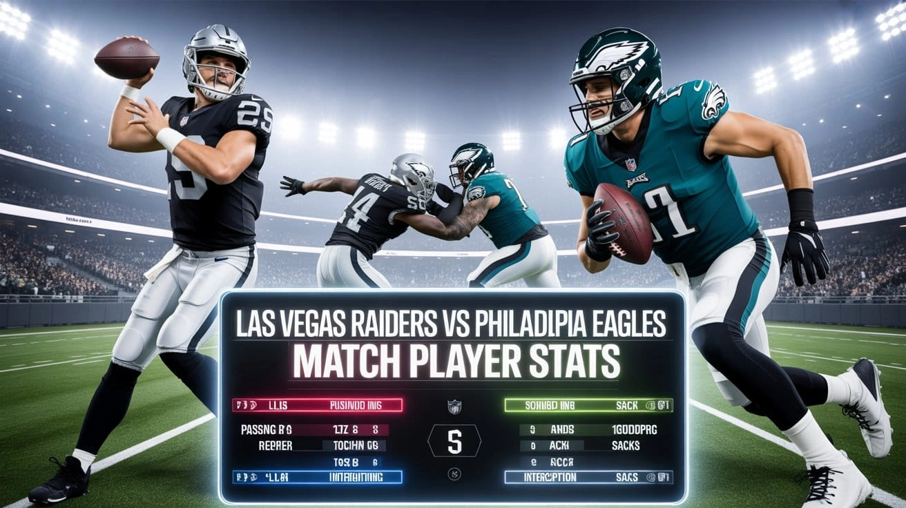 Las Vegas Raiders vs Philadelphia Eagles Match Player Stats