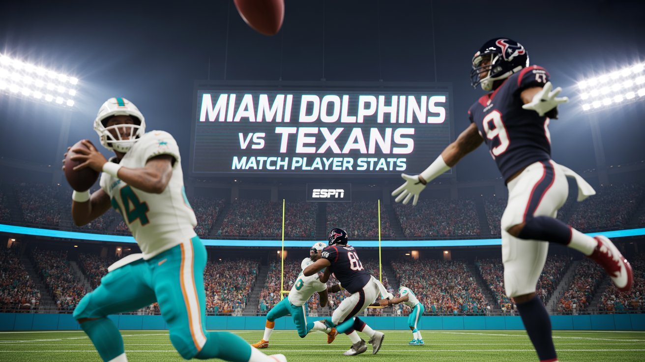 Miami Dolphins vs Texans Match Player Stats