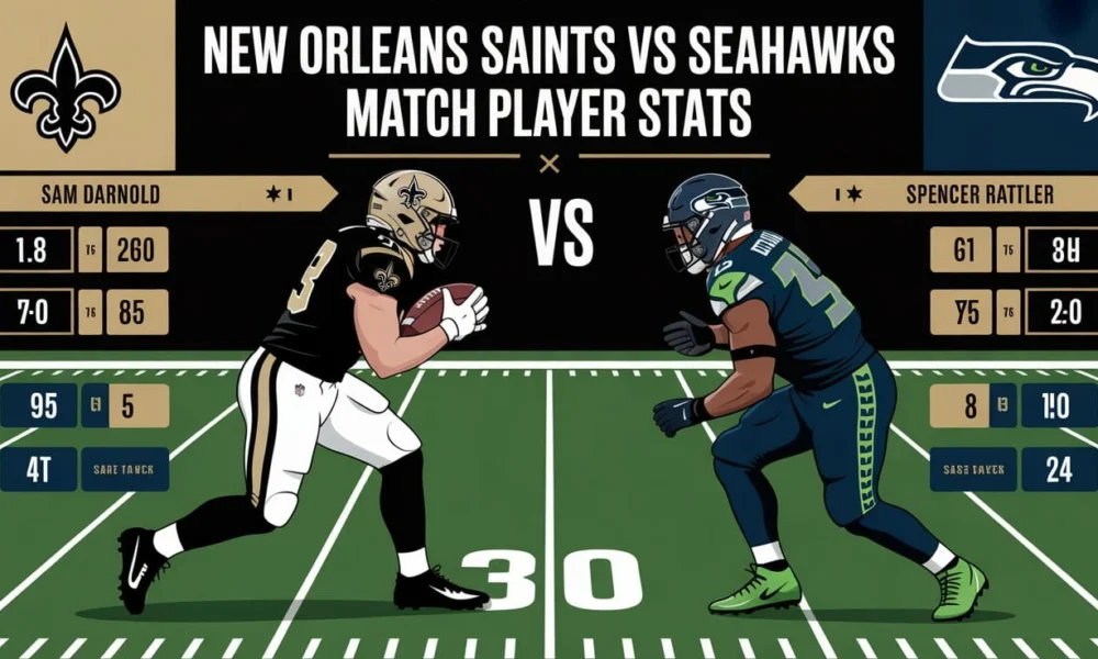 New Orleans Saints vs Seahawks Match Player Stats