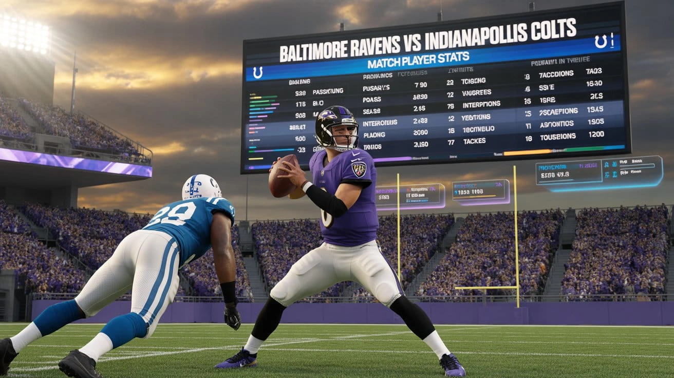 baltimore ravens vs indianapolis colts match player stats