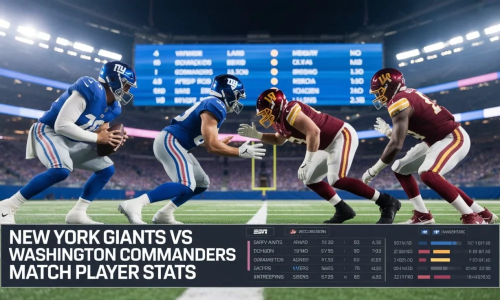 new york giants vs washington commanders match player stats