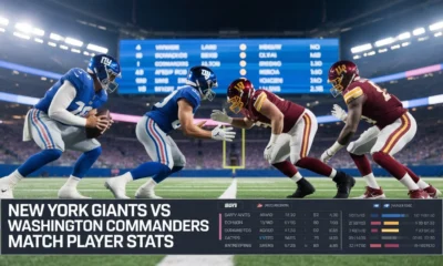 new york giants vs washington commanders match player stats