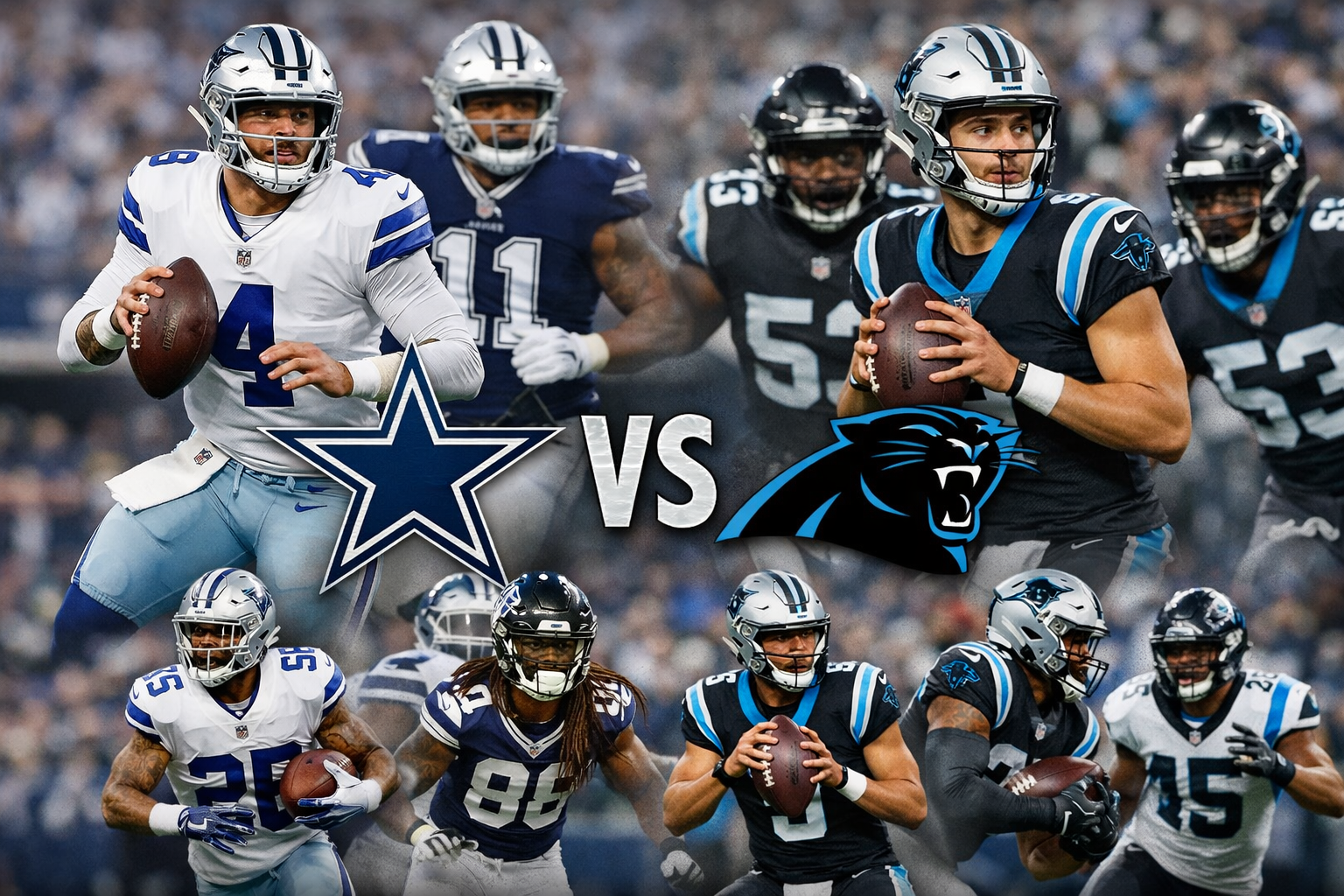 Dallas Cowboys vs Carolina Panthers Player Stats