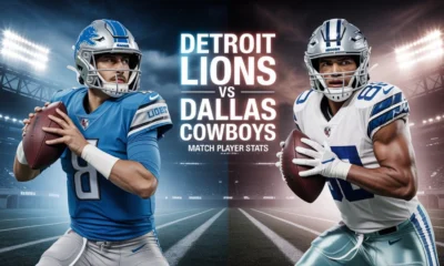 Detroit Lions vs Dallas Cowboys Match Player Stats
