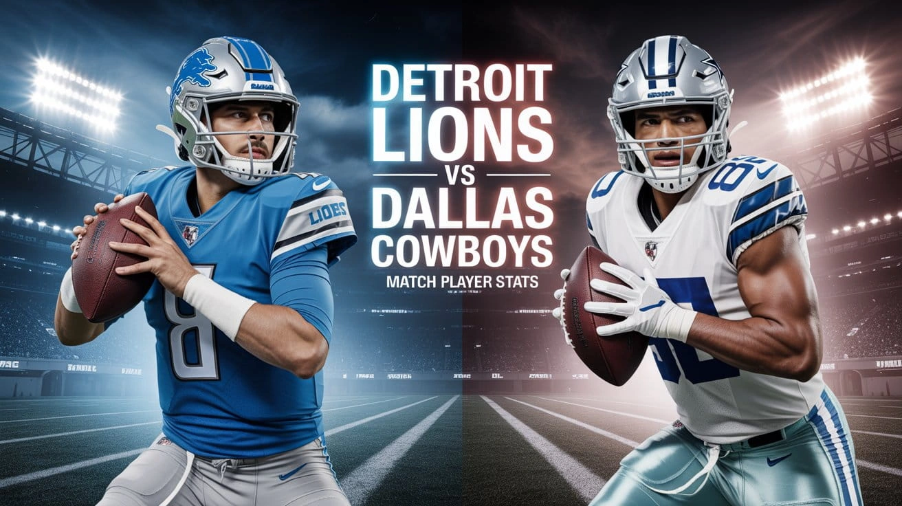 Detroit Lions vs Dallas Cowboys Match Player Stats