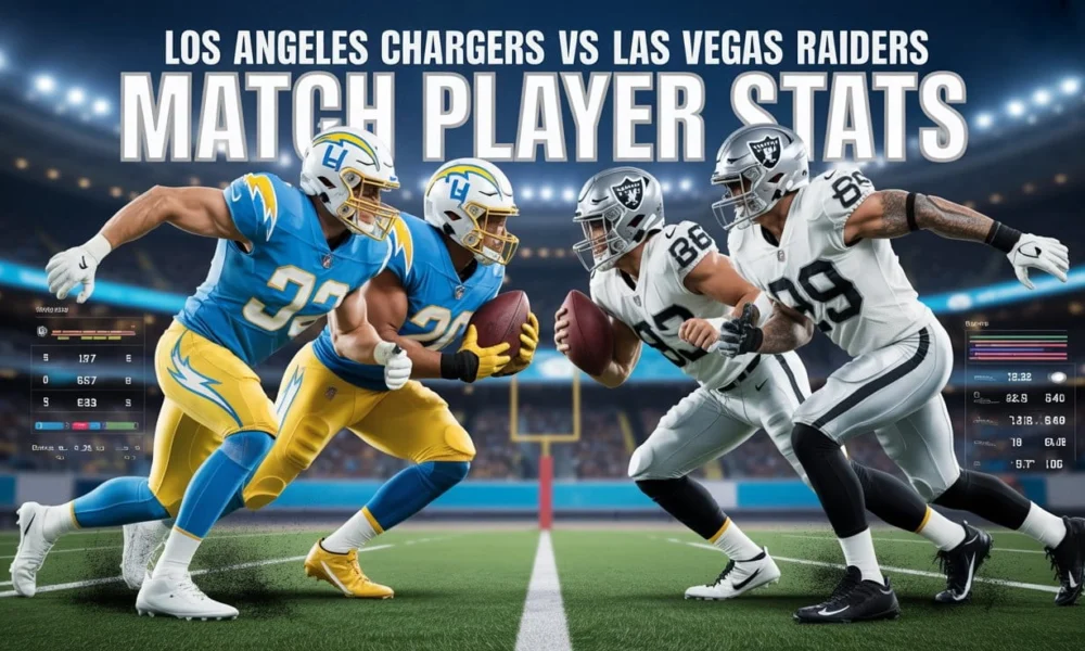 Los Angeles Chargers vs Las Vegas Raiders Match Player Stats