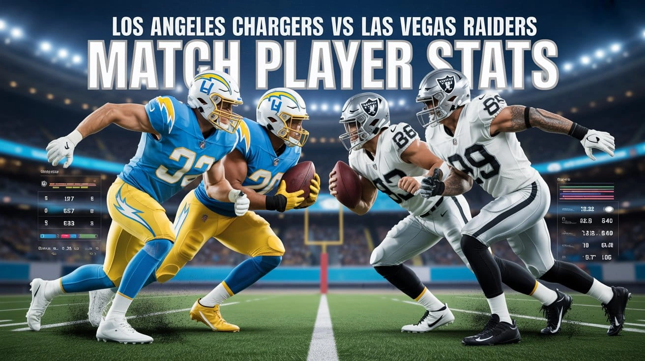 Los Angeles Chargers vs Las Vegas Raiders Match Player Stats