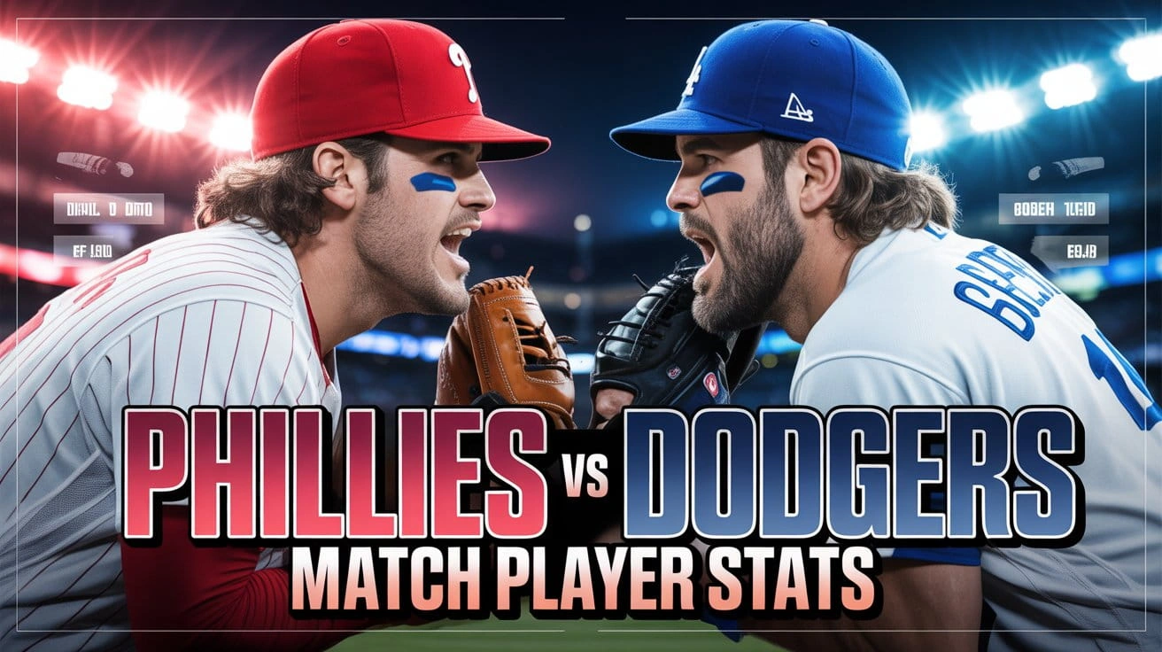 Phillies vs Dodgers Match Player Stats
