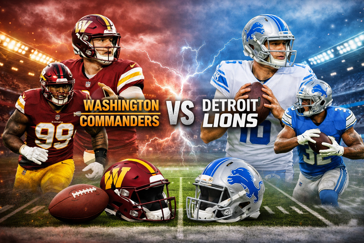 Washington Commanders vs Detroit Lions Match Player Stats